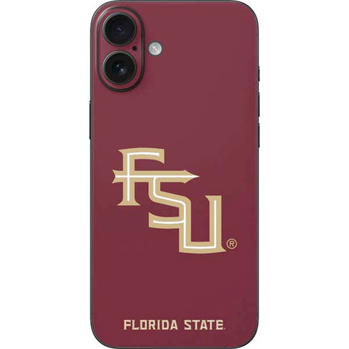 Florida State FSU Seminoles Maroon iPhone 16 Plus Skin